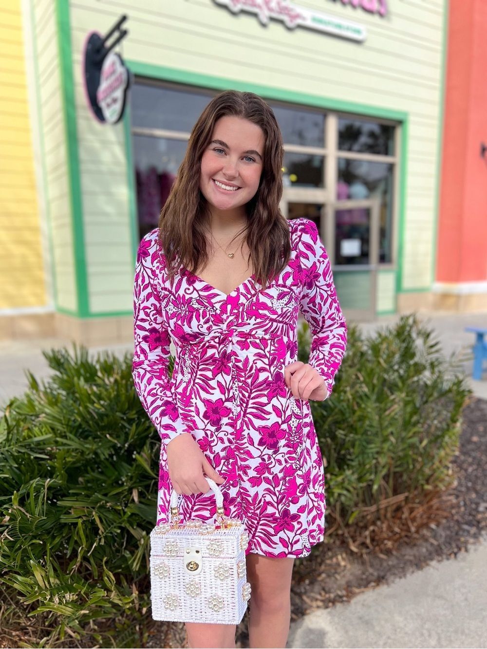 New Lilly Pulitzer Anne Skirted Romper XS Elderflower Blossom Lil Escape Plan